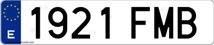 Ejemplo de matrícula española 1921 FMB