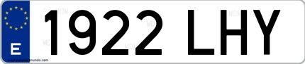 Ejemplo de matrícula española 1922 LHY