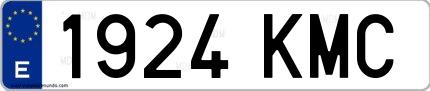 Ejemplo de matrícula española 1924 KMC