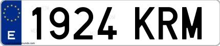 Ejemplo de matrícula española 1924 KRM