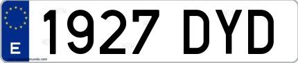 Ejemplo de matrícula española 1927 DYD
