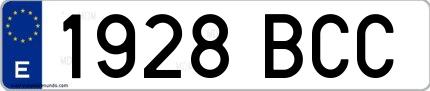 Ejemplo de matrícula española 1928 BCC