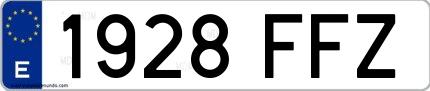 Ejemplo de matrícula española 1928 FFZ