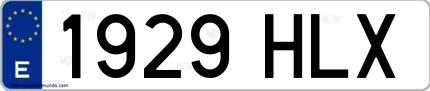Ejemplo de matrícula española 1929 HLX