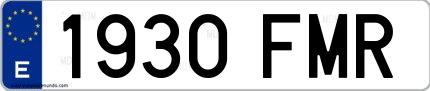 Ejemplo de matrícula española 1930 FMR