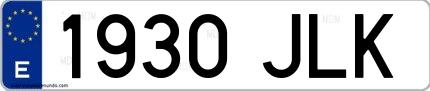 Ejemplo de matrícula española 1930 JLK
