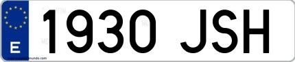 Ejemplo de matrícula española 1930 JSH