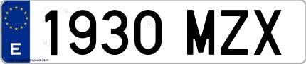 Ejemplo de matrícula española 1930 MZX