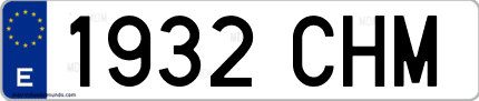 Ejemplo de matrícula de coche ordinaria 1932 CHM