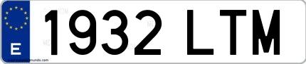 Ejemplo de matrícula española 1932 LTM