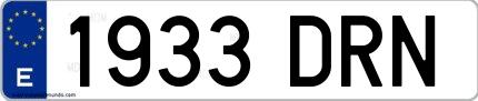 Ejemplo de matrícula española 1933 DRN
