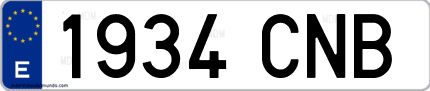 Ejemplo de matrícula de coche ordinaria 1934 CNB