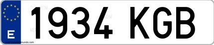 Ejemplo de matrícula española 1934 KGB