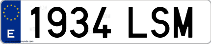 Ejemplo de matrícula de coche ordinaria 1934 LSM