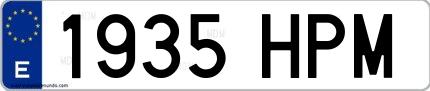 Ejemplo de matrícula española 1935 HPM