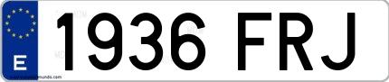 Ejemplo de matrícula española 1936 FRJ