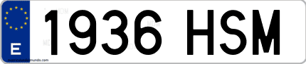 Ejemplo de matrícula de coche ordinaria 1936 HSM