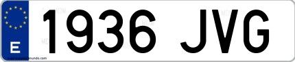 Ejemplo de matrícula española 1936 JVG