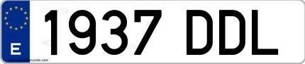 Ejemplo de matrícula española 1937 DDL