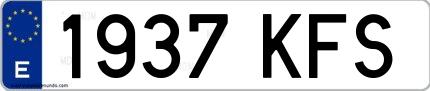 Ejemplo de matrícula española 1937 KFS