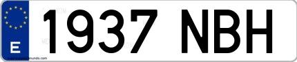 Ejemplo de matrícula española 1937 NBH
