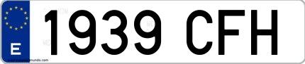 Ejemplo de matrícula española 1939 CFH