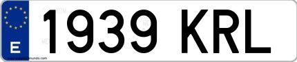 Ejemplo de matrícula española 1939 KRL