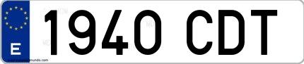Ejemplo de matrícula española 1940 CDT