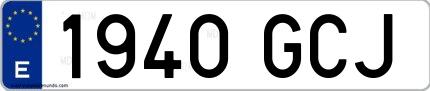 Ejemplo de matrícula española 1940 GCJ