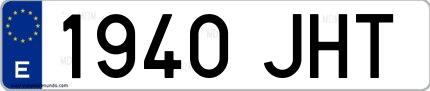 Ejemplo de matrícula española 1940 JHT