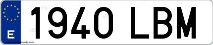 Ejemplo de matrícula española 1940 LBM