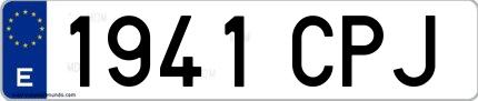 Ejemplo de matrícula española 1941 CPJ