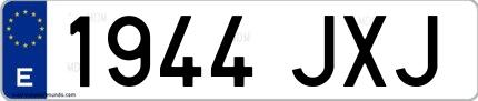 Ejemplo de matrícula española 1944 JXJ
