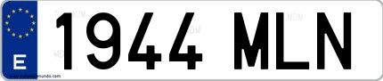 Ejemplo de matrícula española 1944 MLN