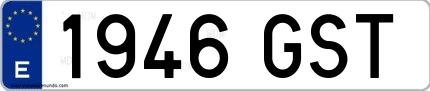 Ejemplo de matrícula española 1946 GST