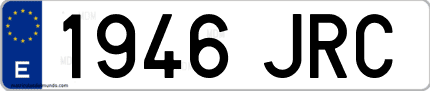 Ejemplo de matrícula de coche ordinaria 1946 JRC