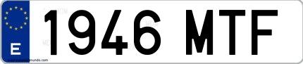 Ejemplo de matrícula española 1946 MTF