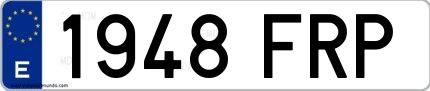 Ejemplo de matrícula española 1948 FRP
