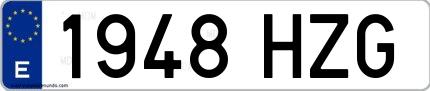 Ejemplo de matrícula española 1948 HZG