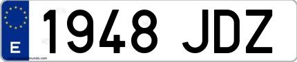 Ejemplo de matrícula española 1948 JDZ