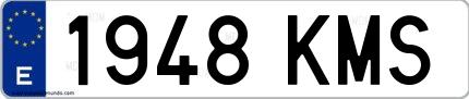 Ejemplo de matrícula española 1948 KMS