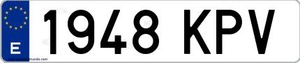 Ejemplo de matrícula española 1948 KPV