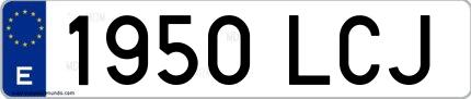 Ejemplo de matrícula española 1950 LCJ