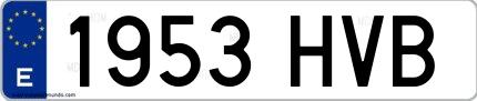 Ejemplo de matrícula española 1953 HVB