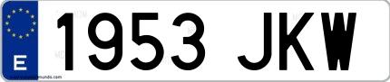 Ejemplo de matrícula española 1953 JKW