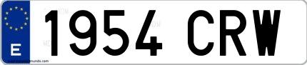 Ejemplo de matrícula española 1954 CRW