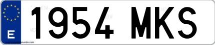Ejemplo de matrícula española 1954 MKS