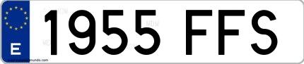 Ejemplo de matrícula española 1955 FFS