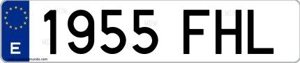 Ejemplo de matrícula española 1955 FHL