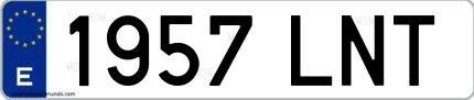 Ejemplo de matrícula española 1957 LNT